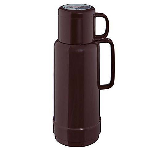 Rotpunkt Isolierflasche 80" 1,0l in schwarz-kirschrot, Edelstahl, 20 x 10 x 10 cm von ROTPUNKT