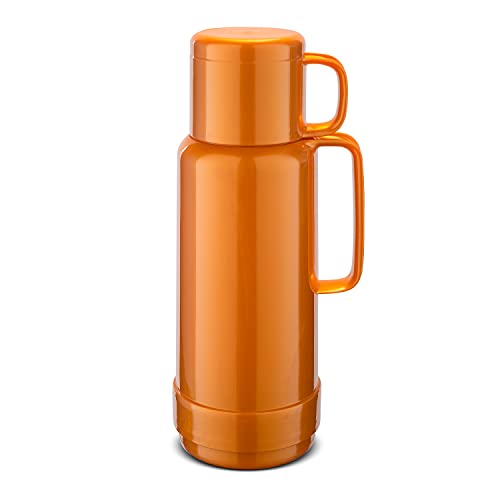 ROTPUNKT Isolierflasche 80 Andreas | Zweifunktions-Drehverschluss | BPA Frei- gesundes Trinken | Made in Germany | Warm + Kalthaltung | Glaseinsatz (1000 ml, Shiny Fox) von ROTPUNKT