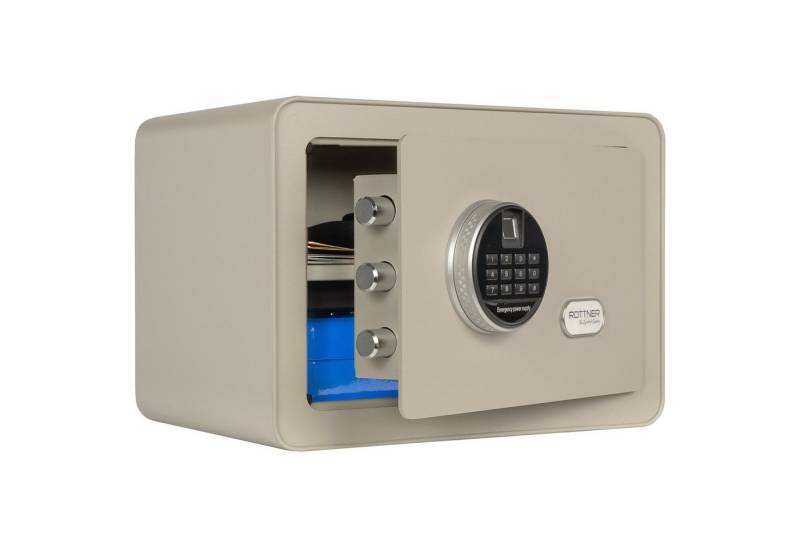 ROTTNER Möbeltresor Vintage Serie Elektronikschloss inkl. Fingerprint (Grau) von ROTTNER