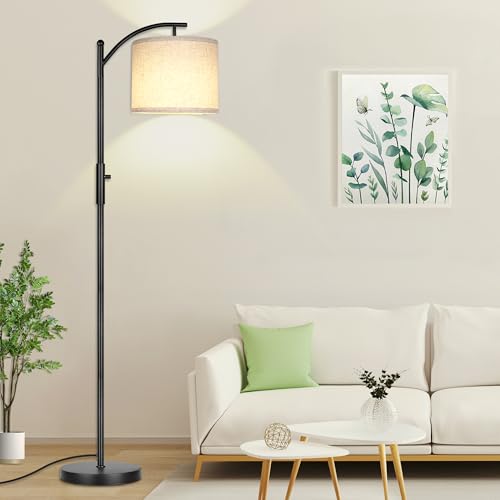 ROTTOGOON Dimmbare Stehleuchte Bogen Stehlampen für Wohnzimmer Stufenlos Dimmbare Moderne Stehlampe mit Leinenschirm Hohe Lampe für Schlafzimmer Büro Esszimmer- Schwarz ROTTOGOON Dimmbare Stehleuchte Bogen Stehlampen für Wohnzimmer Stufenlos Dimmbare Moderne Stehlampe mit Leinenschirm Hohe Lampe für Schlafzimmer Büro Esszimmer- Schwarz von ROTTOGOON