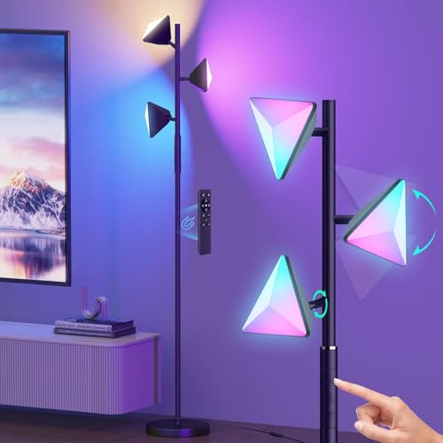 ROTTOGOON RGBCW Stehlampe 36 W Farbwechsel LED Baum Stehlampe Stufenlos Dimmbar Hohe Stehleuchte mit Fernbedienung und Touch-Steuerung 2700 K-6500 K Moderne Stehlampen für Wohnzimmer ROTTOGOON RGBCW Stehlampe 36 W Farbwechsel LED Baum Stehlampe Stufenlos Dimmbar Hohe Stehleuchte mit Fernbedienung und Touch-Steuerung 2700 K-6500 K Moderne Stehlampen für Wohnzimmer von ROTTOGOON