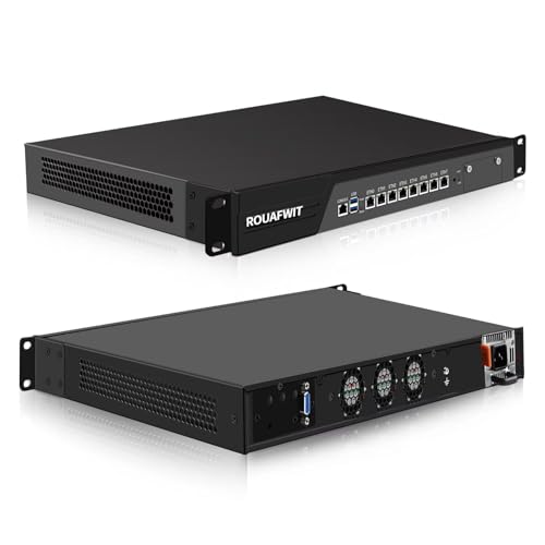 ROUAFWIT 1U Cabinet Firewall Appliance, Core i3-9100, 8 x i226V 2.5GbE LAN, OPNsense, 1U Network Rackmount, VGA, Console, USB3.0, DDR4 0G RAM 0G SSD, Barebone ROUAFWIT 1U Cabinet Firewall Appliance, Core i3-9100, 8 x i226V 2.5GbE LAN, OPNsense, 1U Network Rackmount, VGA, Console, USB3.0, DDR4 0G RAM 0G SSD, Barebone von ROUAFWIT