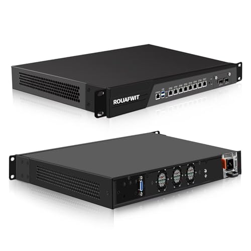 ROUAFWIT 1U Cabinet Firewall Appliance 10GBe, Core i3 7100, 2 x SFP+ 82599es 10Gbe, 8 x i226V 2.5GbE LAN, OPNsense, Network Rackmount, DDR4 16G RAM 256G SSD ROUAFWIT 1U Cabinet Firewall Appliance 10GBe, Core i3 7100, 2 x SFP+ 82599es 10Gbe, 8 x i226V 2.5GbE LAN, OPNsense, Network Rackmount, DDR4 16G RAM 256G SSD von ROUAFWIT