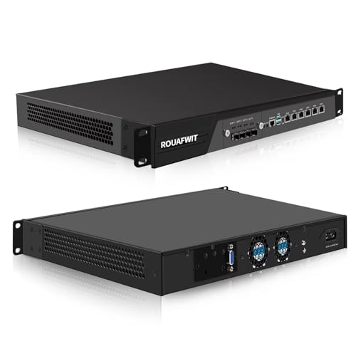 ROUAFWIT 1U Cabinet Firewall Appliance 10GBe, Core i5-13400, 4 x SFP+ X710 10Gbe, 6 x i226V 2.5GbE LAN, OPNsense, Network Rackmount, DDR4 16G RAM 256G SSD ROUAFWIT 1U Cabinet Firewall Appliance 10GBe, Core i5-13400, 4 x SFP+ X710 10Gbe, 6 x i226V 2.5GbE LAN, OPNsense, Network Rackmount, DDR4 16G RAM 256G SSD von ROUAFWIT
