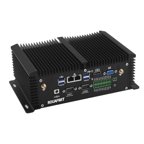 ROUAFWIT Industrie Mini PC Core i5-7200U, NO RAM NO SSD, Dual LAN Lüfterloser Mini Computer, 9-36V DC, Win/Linux Support, 4X USB3.0, RS232/485, GPIO, HD+VGA, Support Auto Power On/Wake On LAN/PXE ROUAFWIT Industrie Mini PC Core i5-7200U, NO RAM NO SSD, Dual LAN Lüfterloser Mini Computer, 9-36V DC, Win/Linux Support, 4X USB3.0, RS232/485, GPIO, HD+VGA, Support Auto Power On/Wake On LAN/PXE von ROUAFWIT