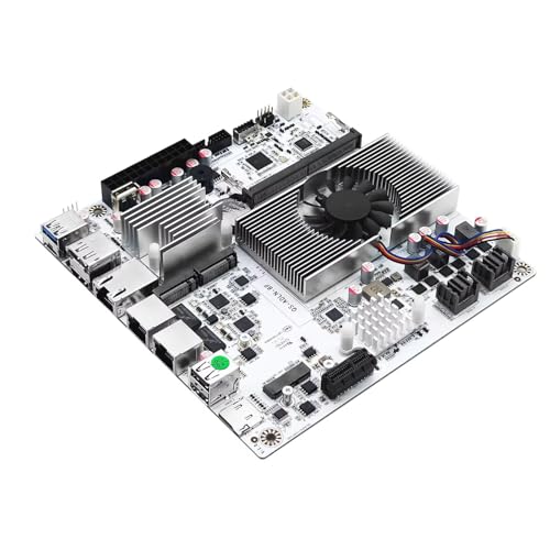 ROUAFWIT M8 NAS Motherboard 8 Bay, 10GbE RJ45 LAN, N355 (N305 Upgrade) Mini ITX PC Mainboard, 2 x NVMe, Dual 2.5Gb Ethernet, M.2 WiFi, USB-C, DDR5 16G RAM 512G SSD, PCIe x1, TF von ROUAFWIT