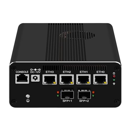 ROUAFWIT Mini PC 10Gbe Firewall 13th Gen U300E, 2 x 10 Gigabit SFP Micro Router Appliance Computer, 4 x i226V 2.5GbE Support Windows OPNsense, Barebone, NO RAM NO Storage NO System ROUAFWIT Mini PC 10Gbe Firewall 13th Gen U300E, 2 x 10 Gigabit SFP Micro Router Appliance Computer, 4 x i226V 2.5GbE Support Windows OPNsense, Barebone, NO RAM NO Storage NO System von ROUAFWIT