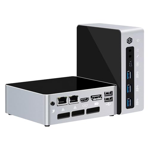 ROUAFWIT Mini PC Windows 11 Pro 13th Gen Core i5 1340P Micro Desktop Computer, DDR5 32GB RAM NVME 1TB SSD Lüfter Büro PC, 4K Triple Display, WiFi6 BT5.2 von ROUAFWIT