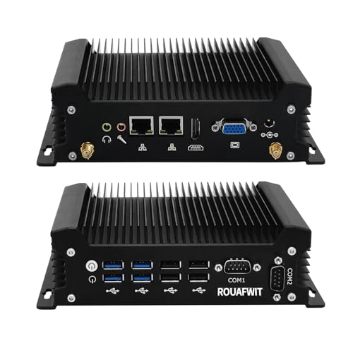 ROUAFWIT Mini PC i5 Lüfterlos Industrial Computer Core i5-10210U Dual LAN, Win11 Pro Linux Mini Desktop PC, NO RAM NO SSD, 2RS232 COM, 4K HD, VGA, 4USB3.0, 4USB2.0, Auto Power On ROUAFWIT Mini PC i5 Lüfterlos Industrial Computer Core i5-10210U Dual LAN, Win11 Pro Linux Mini Desktop PC, NO RAM NO SSD, 2RS232 COM, 4K HD, VGA, 4USB3.0, 4USB2.0, Auto Power On von ROUAFWIT