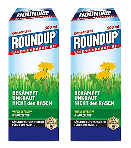 ROUNDUP Rasen-Unkrautfrei Konzentrat 1 l - zur Einzelpflanzenbehandlung von Unkräutern im Rasen von ROUNDUP