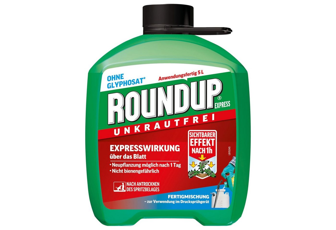 ROUNDUP Unkrautbekämpfungsmittel Express Fertigmischung 5 Liter, 5000 ml ROUNDUP Unkrautbekämpfungsmittel Express Fertigmischung 5 Liter, 5000 ml von ROUNDUP