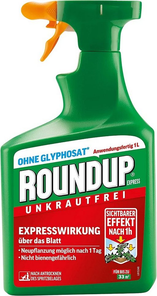 ROUNDUP Unkrautbekämpfungsmittel Roundup Express Unkrautfrei Anwendungsfertig 1 Liter Sprühflasche von ROUNDUP