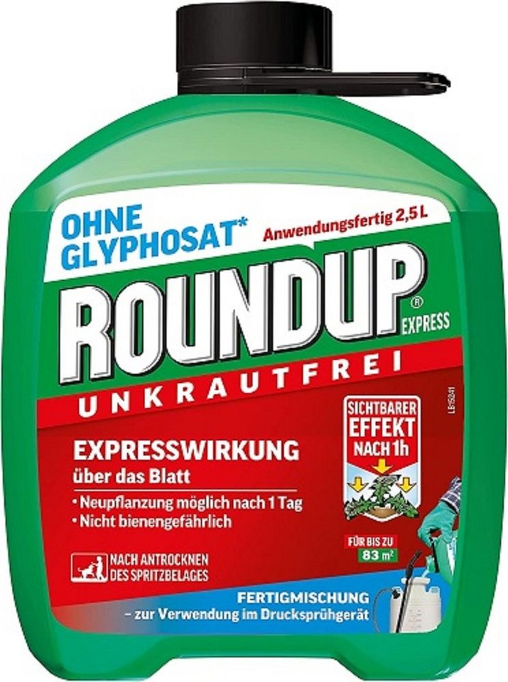 ROUNDUP Unkrautbekämpfungsmittel Roundup Express Unkrautfrei Anwendungsfertig Fertigmischung 2,5 Liter von ROUNDUP