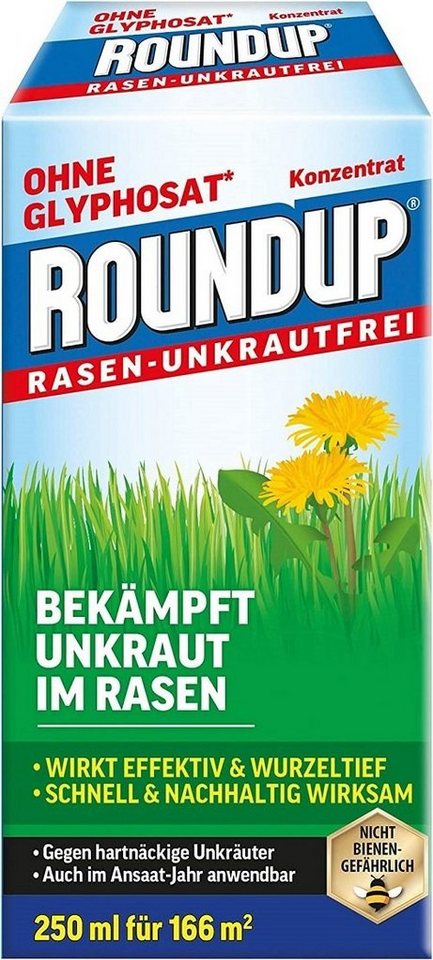 ROUNDUP Unkrautbekämpfungsmittel Roundup Rasen Unkrautfrei Konzentrat 250 ml von ROUNDUP