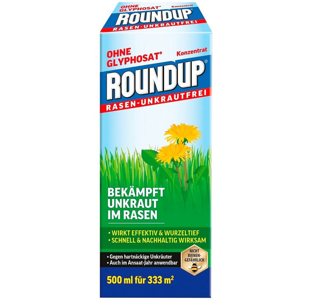 ROUNDUP Unkrautbekämpfungsmittel Roundup Rasen Unkrautfrei Konzentrat 500 ml von ROUNDUP