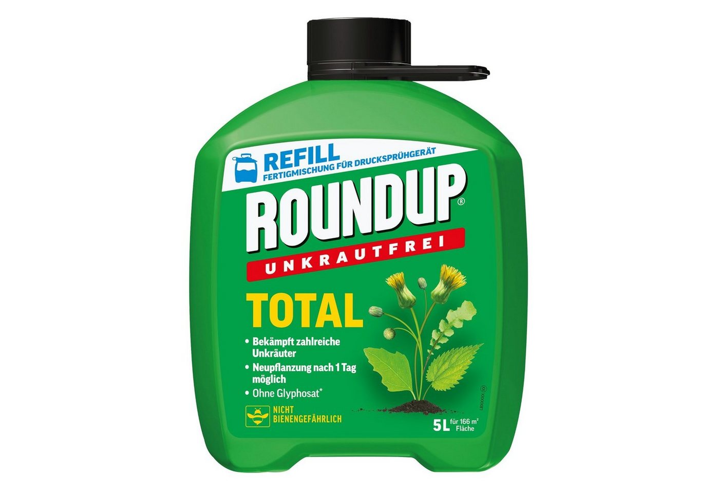 ROUNDUP Unkrautbekämpfungsmittel Unkrautfrei Total - Nachfüllkanister - 5 Liter von ROUNDUP