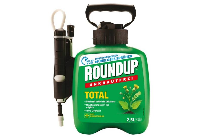 ROUNDUP Unkrautbekämpfungsmittel Unkrautfrei Total - mit Drucksprühsystem - 2,5 Liter von ROUNDUP
