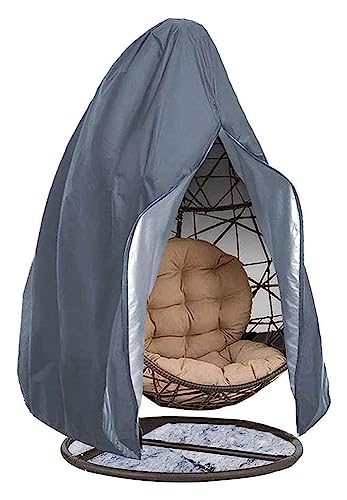 ROUYA Hängesessel Schutzhülle 600D Oxford Wasserdicht Winddicht Anti-UV Reißfeste Abdeckung für Garten Hängesessel (Farbe: Grau, Größe: 115 x 190 cm) von ROUYA
