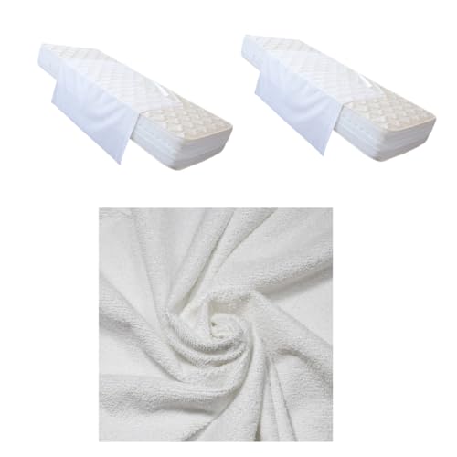 Packung mit 2 Stück – ROVESI Baumwollunterlagen für Großhandel über 210 g/m² – saugfähig, wasserdicht, atmungsaktiv, waschbar – Inkontinenzbett für ältere Menschen und Kinder, Matratzenauflage (70 x von ROVESI