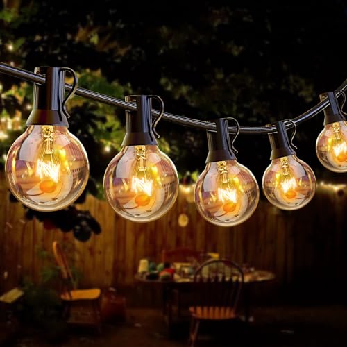 ROVLAK Lichterkette Außen Innen 25+4 15M G40 Glühbirnen Lichterkette Outdoor IP44 Wasserdicht Garden Lichterkette Wetterfest Outdoor Lichter Warmweiß Balkon Lichterketten für Party, Pavillon, Bistro von ROVLAK