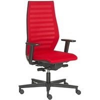 ROVO CHAIR Bürostuhl Rovo R12, 6060 S5 3-12 Stoff rot, Gestell schwarz von ROVO CHAIR