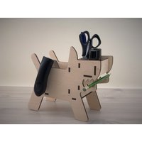 Plywood Dog Schreibtisch Organizer Holzstiftehalter Für Kinder Plywood Dog Schreibtisch Organizer Holzstiftehalter Für Kinder von ROWLworkshop