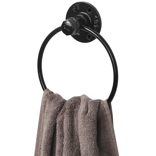 Retro one Industrieller Handtuchring, rustikaler Rohr, Handtuchhalter, Wandmontage, für Badezimmer Retro one Industrieller Handtuchring, rustikaler Rohr, Handtuchhalter, Wandmontage, für Badezimmer von ROXLLGJC