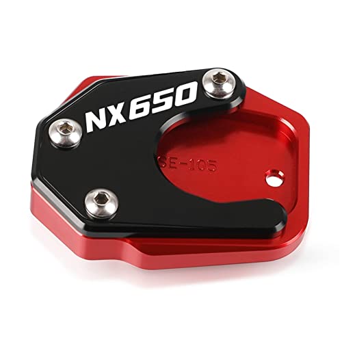 Seitenständer Für Honda NX650 NX 650 J-X Dominator 1993 1994 1995 1996 1997 1998 1999 Ständer Fuß Seitenständer Verlängerungspolster Stützplatte (Color : Red b) von ROXTAN