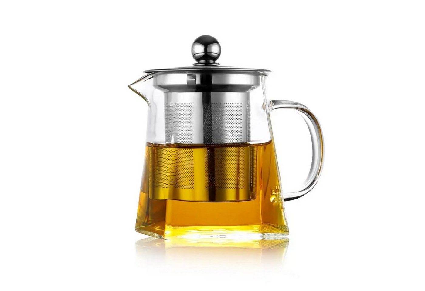ROY Teekanne Modernes 550ml Glas-Teekanne mit Teesieb Teekessel von ROY
