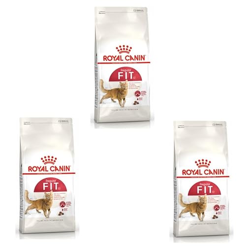 Royal Canin FIT 32 Regular für aktive Katzen | 3er Pack | 3 x 400 g | Alleinfuttermittel für ausgewachsene Katzen | Kann dabei hilfreich Sein die Haarballenbildung zu reduzieren Royal Canin FIT 32 Regular für aktive Katzen | 3er Pack | 3 x 400 g | Alleinfuttermittel für ausgewachsene Katzen | Kann dabei hilfreich Sein die Haarballenbildung zu reduzieren von ROYAL CANIN