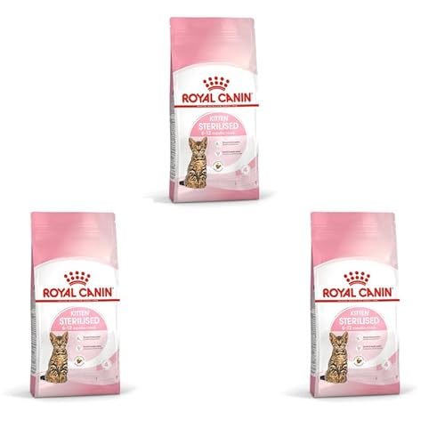ROYAL CANIN Kitten Sterilised | 3er Pack | 3 x 400 g | Alleinfuttermittel für Katzen | Speziell für kastrierte Katzen im Wachstum vom 6. bis zum 12. Lebensmonat von ROYAL CANIN