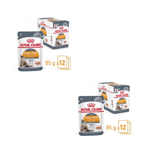 Royal Canin FCN Hair & Skin Loaf | Doppelpack | 2 x 12 x 85 g | Alleinfuttermittel für Adulte Katzen | Kann zu einem gesunden Fell beitragen | Kann dabei helfen das Fell zu unterstützen von ROYAL CANIN