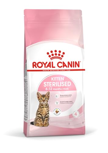 Royal Canin Kitten Sterilised | 400 g | Alleinfuttermittel für Katzen | Speziell für kastrierte Katzen im Wachstum vom 6. bis zum 12. Lebensmonat | Zur Unterstützung der Verdauung Royal Canin Kitten Sterilised | 400 g | Alleinfuttermittel für Katzen | Speziell für kastrierte Katzen im Wachstum vom 6. bis zum 12. Lebensmonat | Zur Unterstützung der Verdauung von Royal Canin