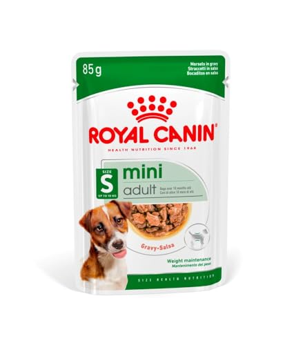 Royal Canin Mini Adult | 12 x 85 g | Nassfutter für ausgewachsene kleine Hunde | Kann zur optimalen Versorgung kleiner Hunderassen eingesetzt werden von Royal Canin