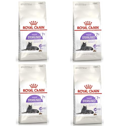 Royal Canin Regular STERILISED 7+ | 4er Pack | 4 x 400 g | Alleinfuttermittel für kastrierte Katzen | Kann dazu beitragen die Nieren- und Harnwegsfunktion zu unterstützen von ROYAL CANIN