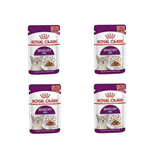 Royal Canin Sensory Feel Nassfutter in Soße für wählerische Katzen | 4er Pack | 4 x 12 x 85 g | Die besondere Textur kann dabei helfen das Mundgefühl von Katzen anzuregen Royal Canin Sensory Feel Nassfutter in Soße für wählerische Katzen | 4er Pack | 4 x 12 x 85 g | Die besondere Textur kann dabei helfen das Mundgefühl von Katzen anzuregen von ROYAL CANIN
