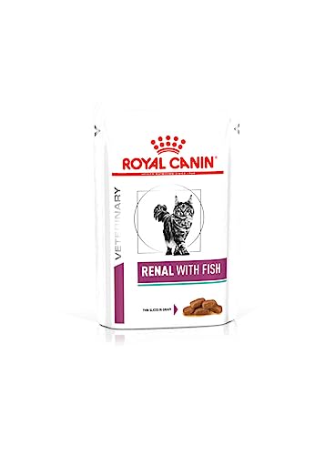 Royal Canin Veterinary Renal Fish | 12 x 85 g | Diät-Alleinfuttermittel für ausgewachsene Katzen | Zur Unterstützung bei Nierenproblemen | Im Frischebeutel Royal Canin Veterinary Renal Fish | 12 x 85 g | Diät-Alleinfuttermittel für ausgewachsene Katzen | Zur Unterstützung bei Nierenproblemen | Im Frischebeutel von ROYAL CANIN