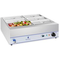 Bain-Marie-Durchlauferhitzer mit Wasserhahn 6 x gn 1/3 2000 w 230 v Royal Catering von ROYAL CATERING