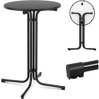 Tisch, runder, hoher, klappbarer Stehtisch, Durchm. 70 cm hoch 110 cm schwarz Tisch, runder, hoher, klappbarer Stehtisch, Durchm. 70 cm hoch 110 cm schwarz von ROYAL CATERING