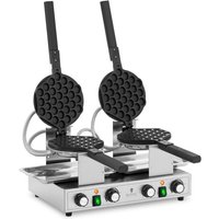 Bubble Waffeleisen Waffelmaschine Waffelautomat 2 x 1400 W 50 - 250 °C 0 - 5 min von ROYAL CATERING