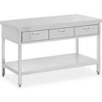 Royal Catering - Edelstahltisch mit Schubladen Gastro Arbeitstisch Edelstahl 150 x 60 cm 400 kg Royal Catering - Edelstahltisch mit Schubladen Gastro Arbeitstisch Edelstahl 150 x 60 cm 400 kg von ROYAL CATERING