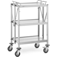 Faltbarer Servierwagen 3 Borde 40 x 58 cm 100 kg statische Küchenwagen Edelstahl Faltbarer Servierwagen 3 Borde 40 x 58 cm 100 kg statische Küchenwagen Edelstahl von ROYAL CATERING