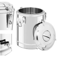 Gastronomie-Thermoskanne mit Zapfhahn zum Transport von Getränken, Stahl, 30L Gastronomie-Thermoskanne mit Zapfhahn zum Transport von Getränken, Stahl, 30L von ROYAL CATERING