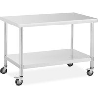 Royal Catering - Rollbarer Edelstahl Arbeitstisch Edelstahltisch Gastrotisch 70 x 120 cm 158 kg Royal Catering - Rollbarer Edelstahl Arbeitstisch Edelstahltisch Gastrotisch 70 x 120 cm 158 kg von ROYAL CATERING
