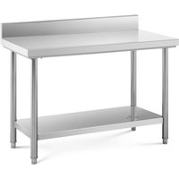 Royal Catering - Edelstahl Arbeitstisch Edelstahltisch Zerlegetisch 120 x 60 cm Aufkantung 137 kg von ROYAL CATERING