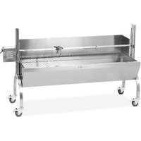 Royal Catering - Edelstahl Spanferkelgrill Spießgrill höhenverstellbar Windschutz Grillmotor 40kg von ROYAL CATERING