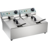 Royal Catering - Elektro-Doppel-Fritteuse Edelstahl 2x3200 w Kapazität 2x10L Fettbackgerät Royal Catering - Elektro-Doppel-Fritteuse Edelstahl 2x3200 w Kapazität 2x10L Fettbackgerät von ROYAL CATERING
