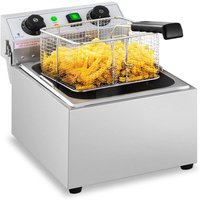 Fritteuse Edelstahl Gastronomie Elektro Fritteuse 10 l Kaltzone 3200 w Timer von ROYAL CATERING