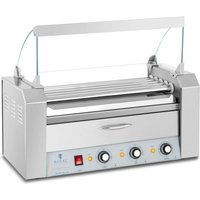 Royal Catering - Hot Dog Grill 2 Zonen Edelstahl Rollengrill Würstchengrill 5 Rollen 1.420 w von ROYAL CATERING