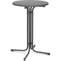 Tisch, runder, hoher, klappbarer Stehtisch, Durchm. 70 cm hoch 110 cm grau von ROYAL CATERING